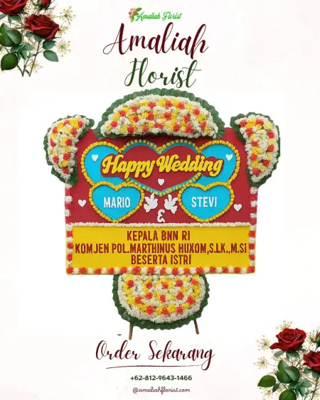 Papan Bunga Pernikahan Somokaton